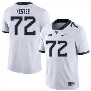 Men's West Virginia Mountaineers NCAA #72 Doug Nester White Authentic Nike Stitched College Football Jersey DG15X24EN